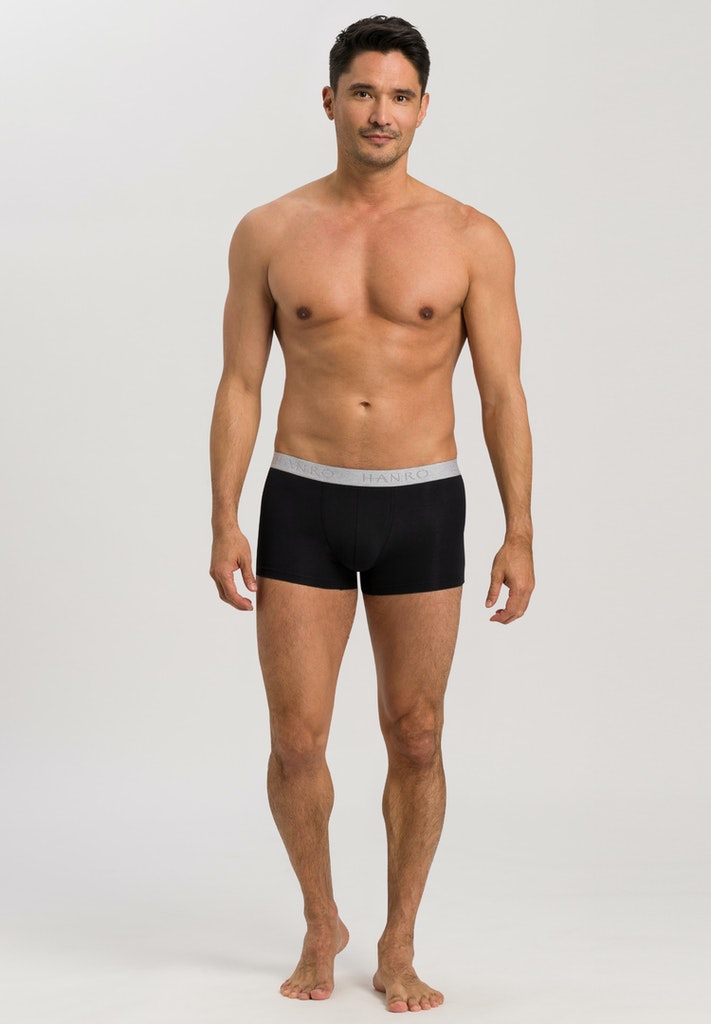 Mens Cotton Essentials Pants 2Pack in black | HANRO