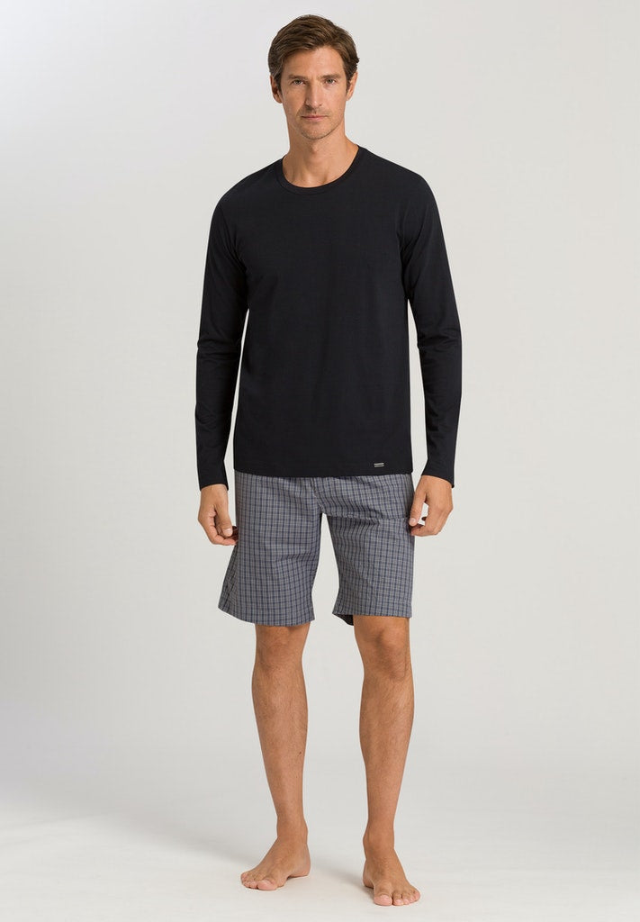 Mens Longsleeve Shirt in black | HANRO