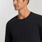 Mens Longsleeve Shirt in black | HANRO