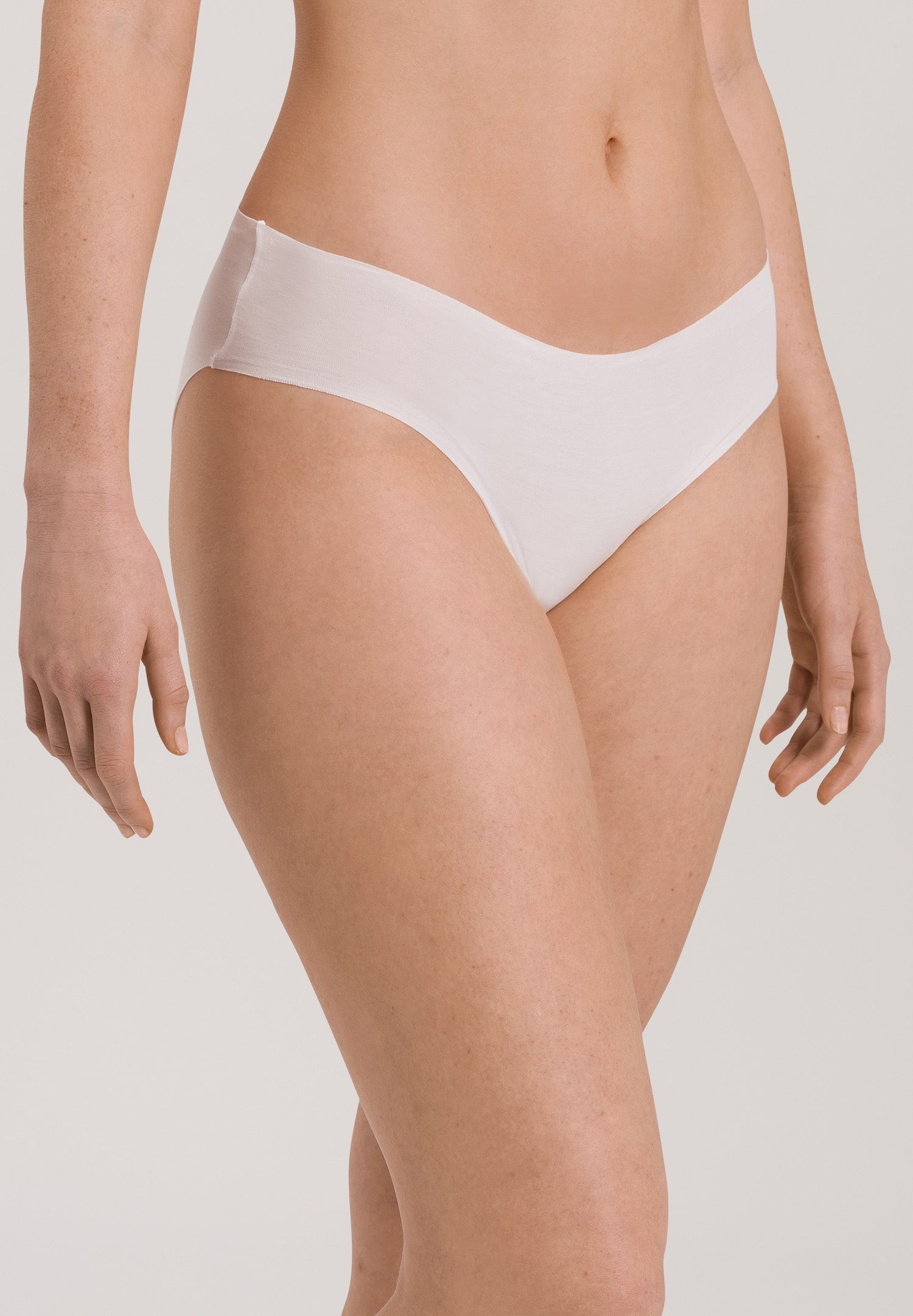 HANRO White Invisible cotton midi briefs