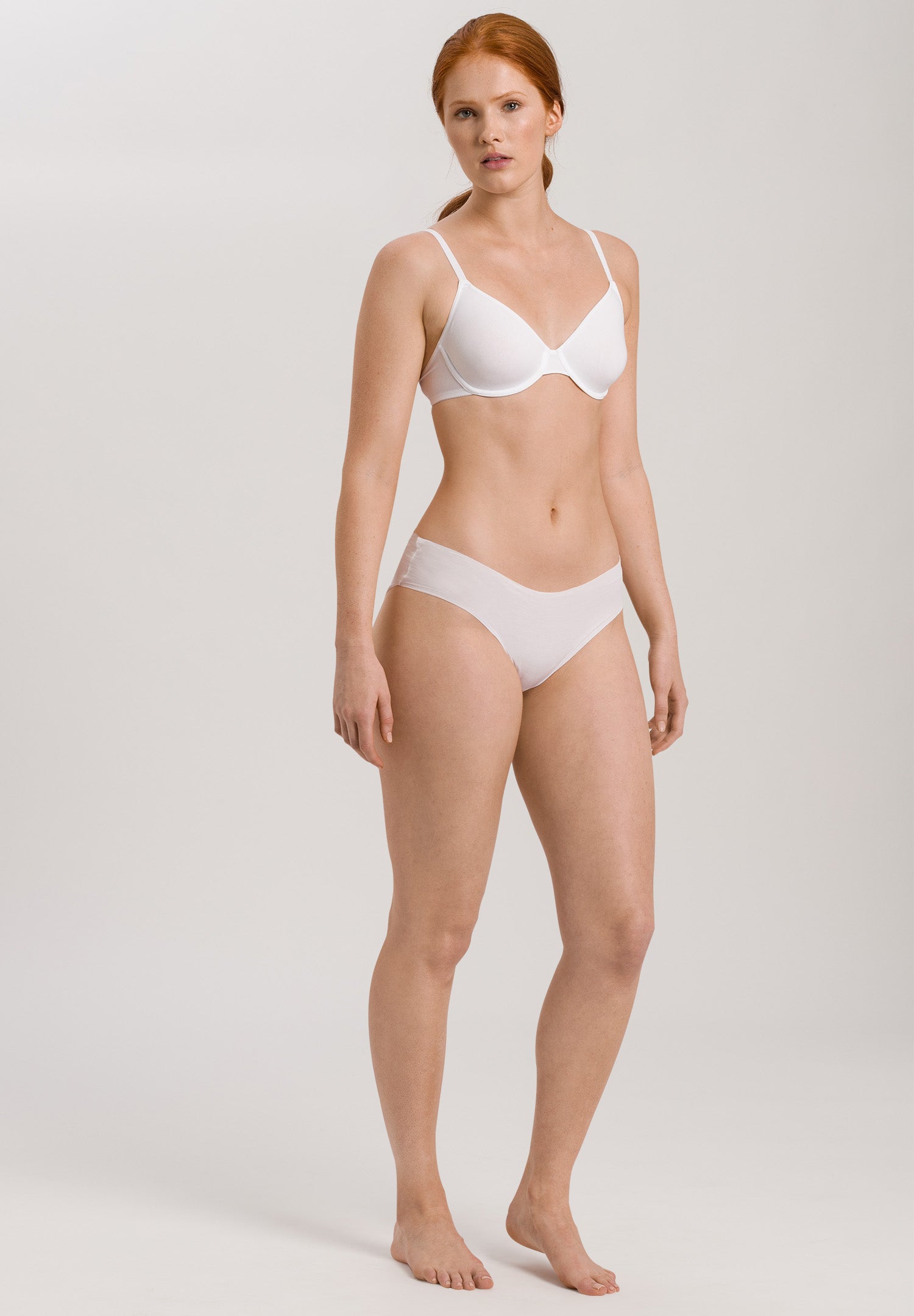 HANRO White Invisible cotton midi briefs