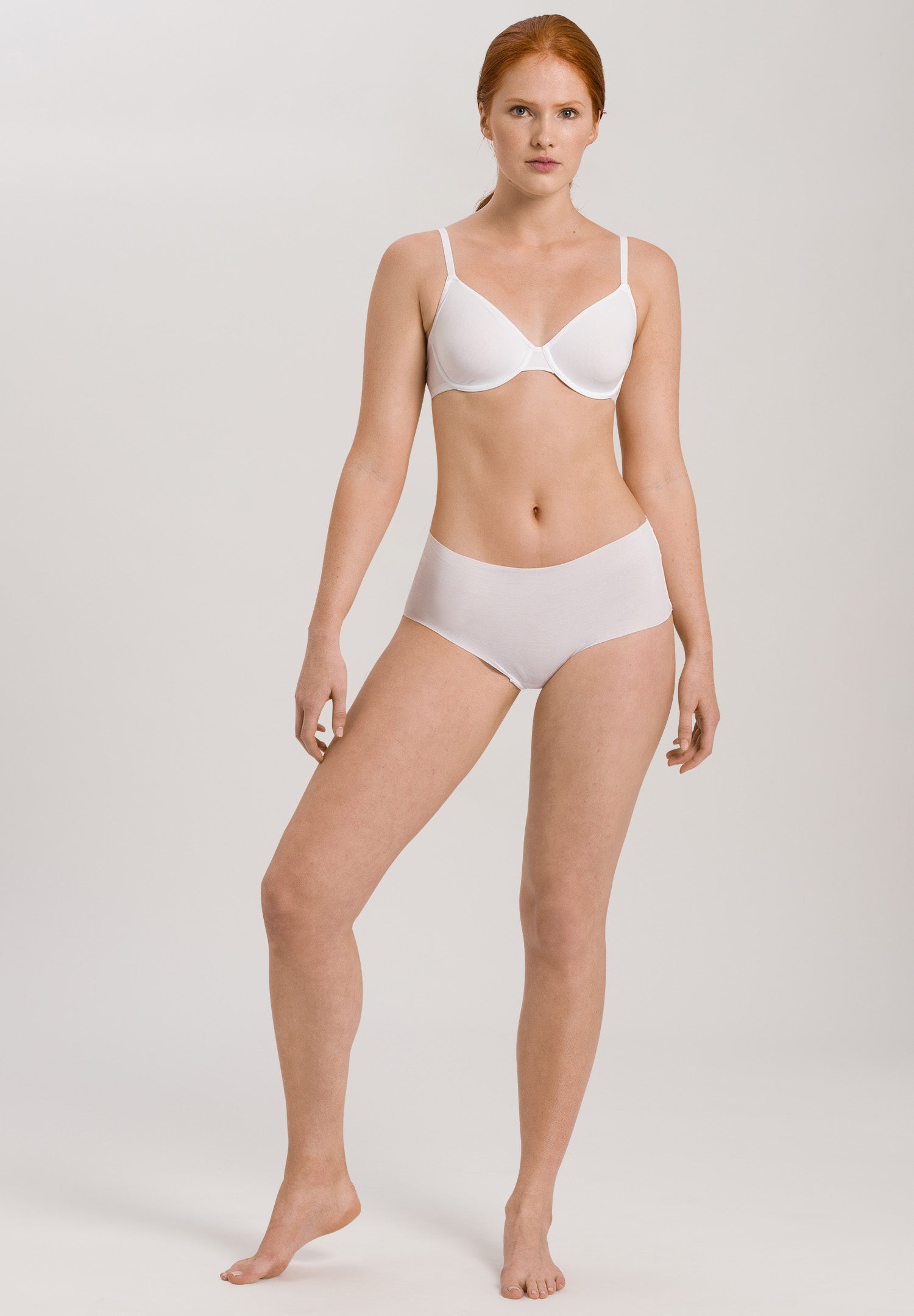 HANRO White Invisible Cotton Full Brief