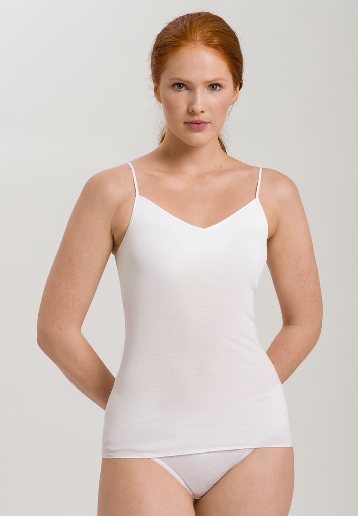Cotton Seamless Spaghetti Top Padded | HANRO
