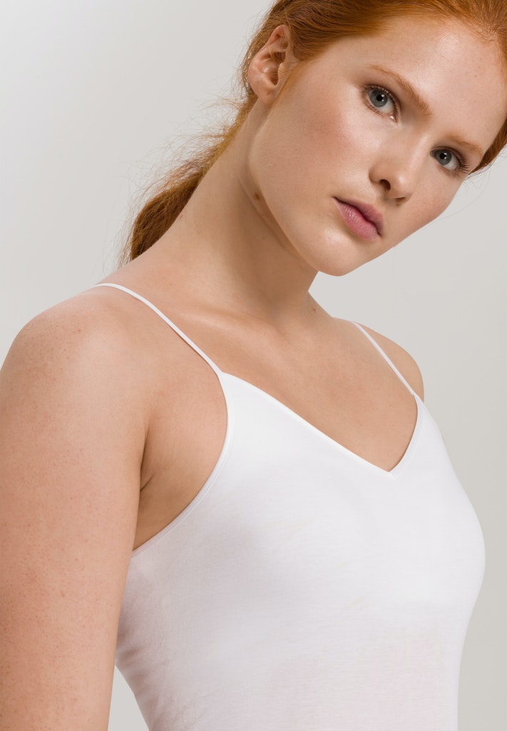 Cotton Seamless Spaghetti Top Padded | HANRO