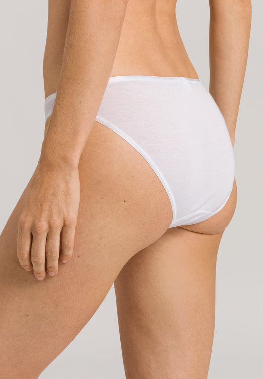HANRO White Cotton Seamless Mini Brief
