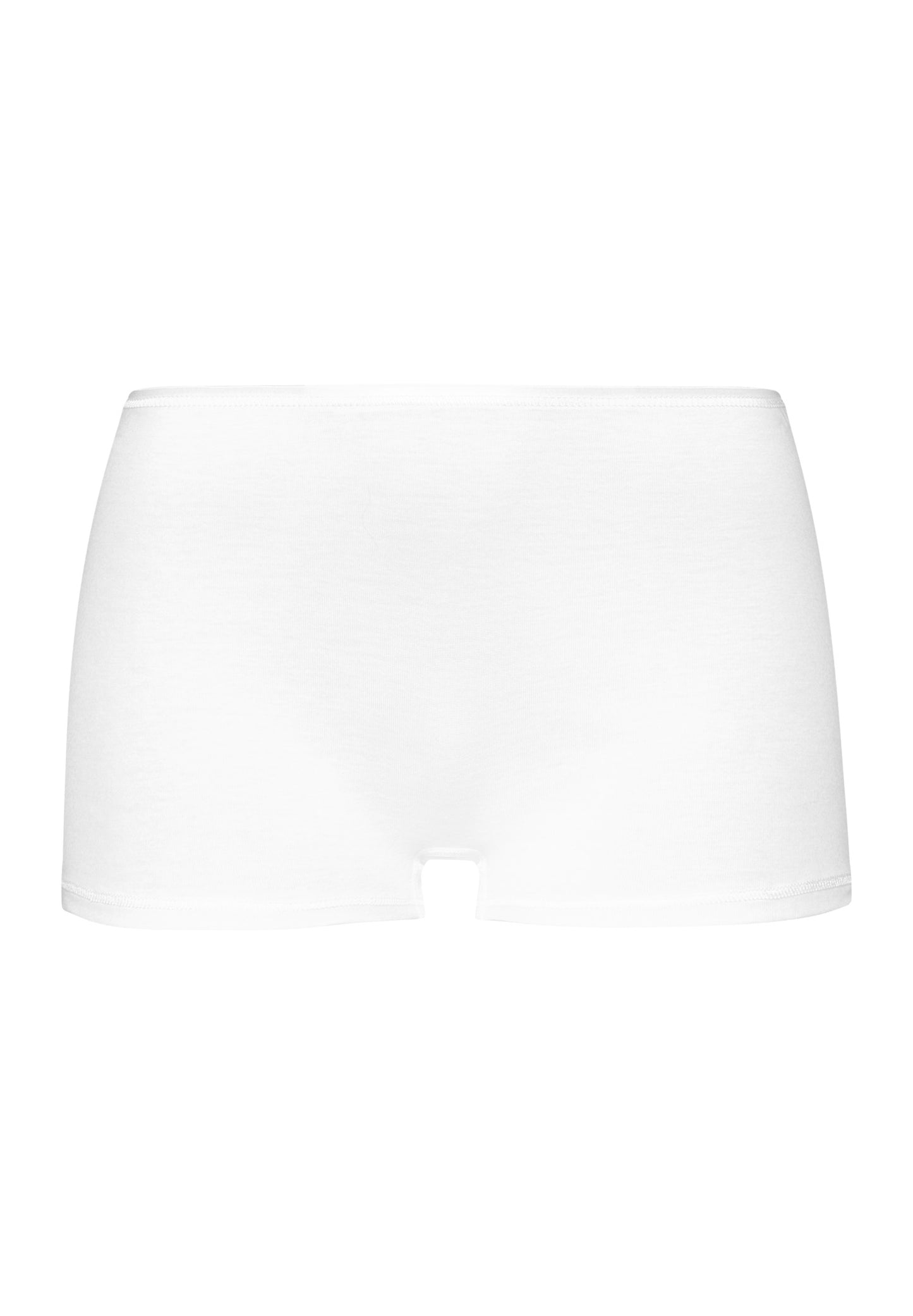 HANRO White Cotton Seamless Shortleg