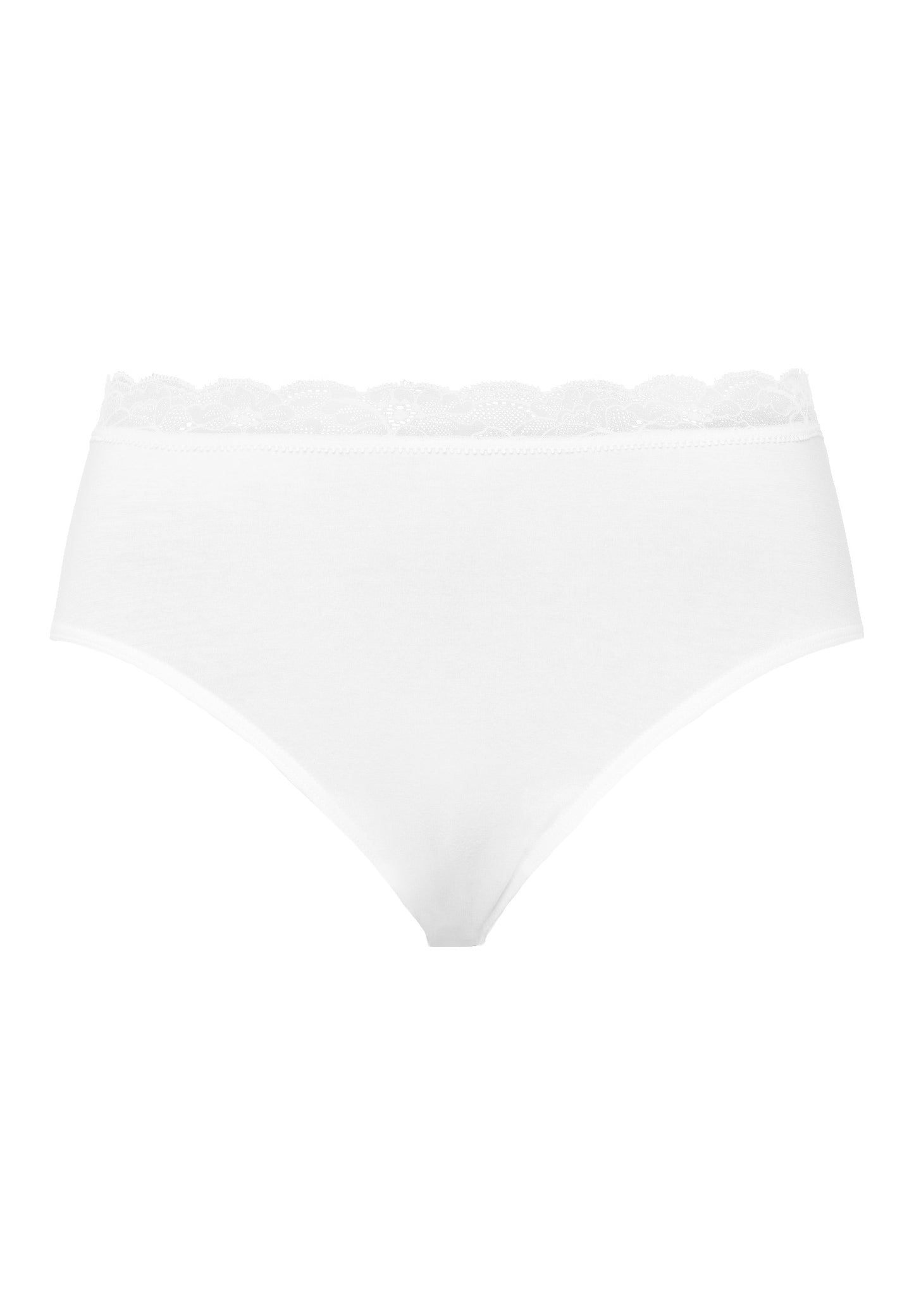 HANRO White Cotton Lace Maxi Briefs