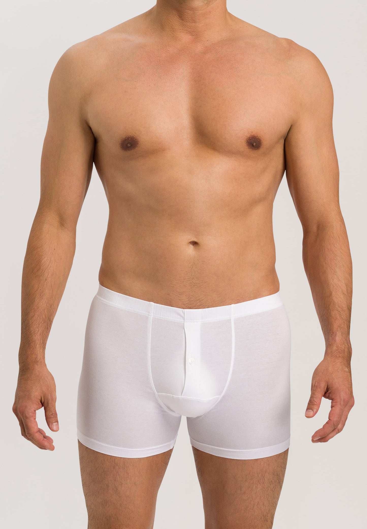 HANRO White Cotton Sensation brief with buttoned fly
