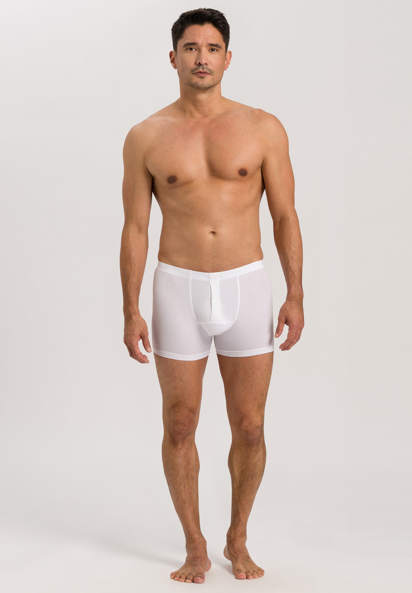 HANRO White Cotton Sensation brief with buttoned fly