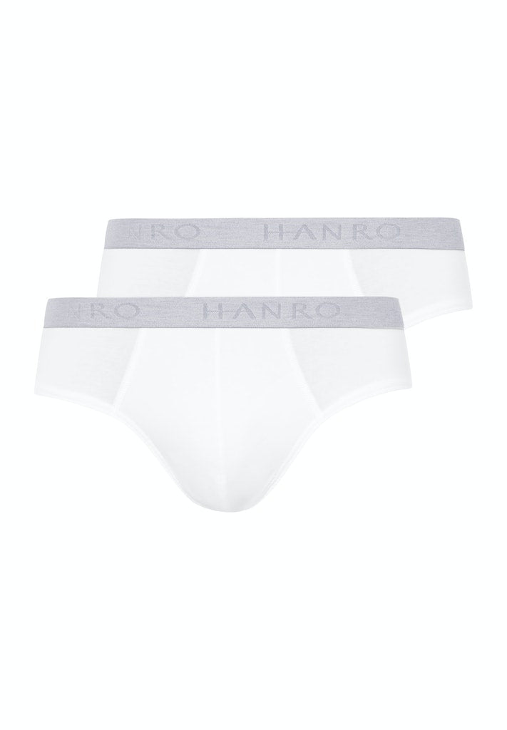 Mens Cotton Essentials Briefs 2Pack in white | HANRO