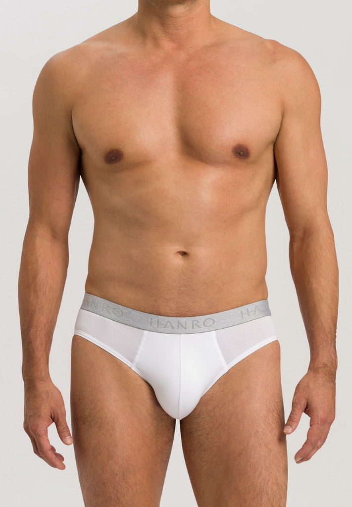 Mens Cotton Essentials Briefs 2Pack in white | HANRO