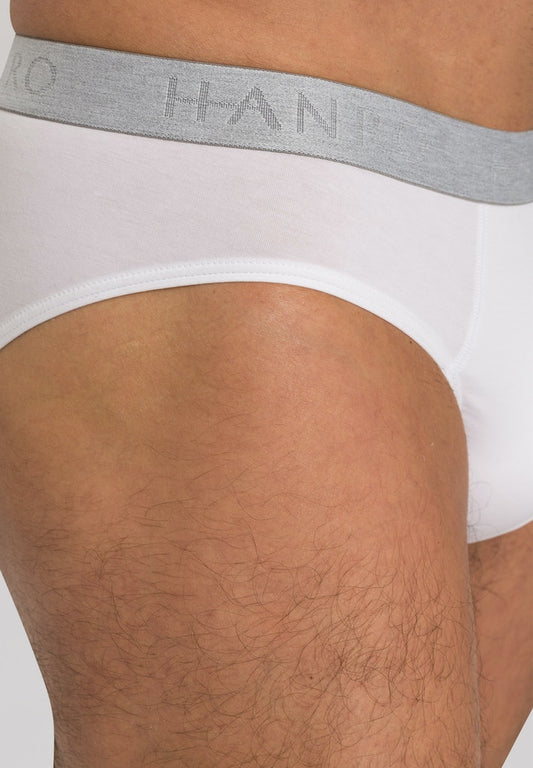 Mens Cotton Essentials Briefs 2Pack in white | HANRO