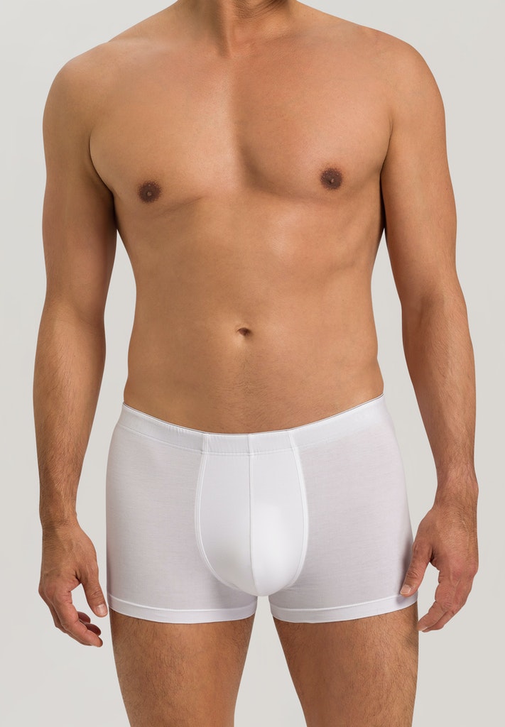 HANRO White Cotton Superior Boxer Brief
