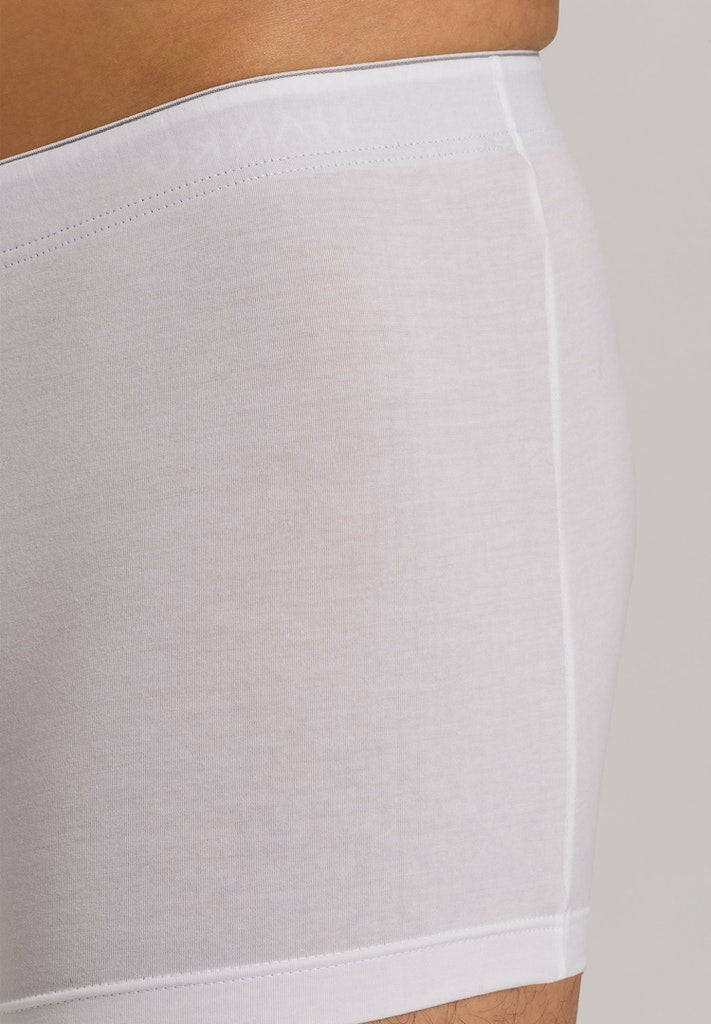 HANRO White Cotton Superior Boxer Brief