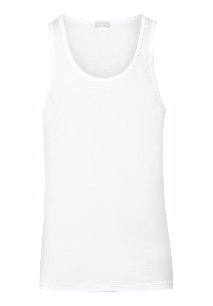 HANRO White Cotton Superior Tank Top