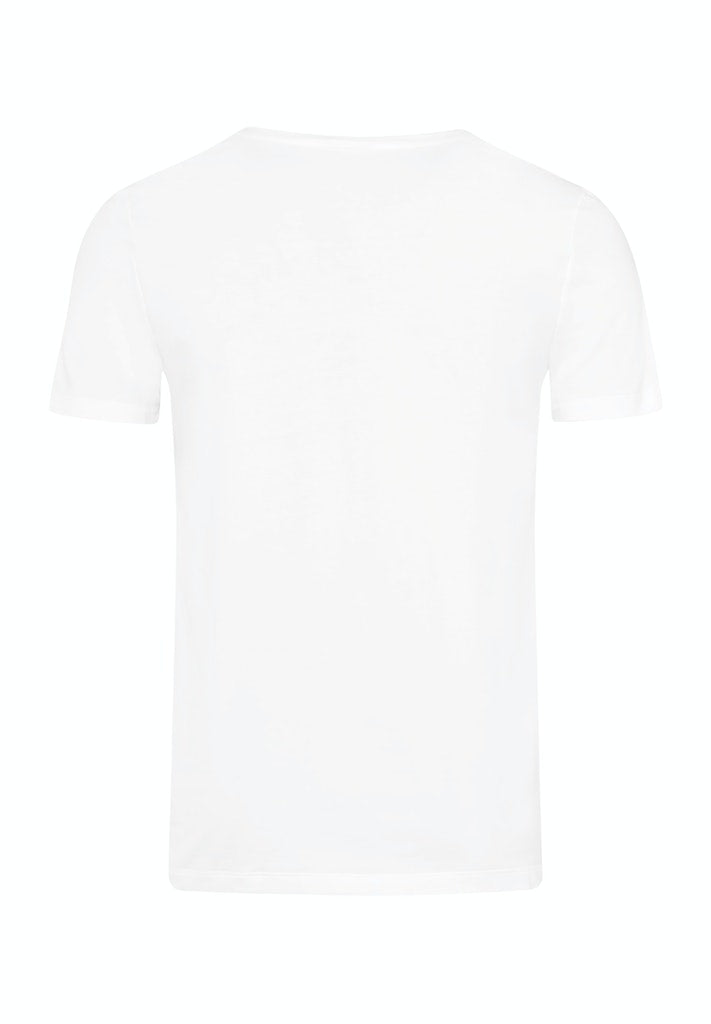 HANRO White Cotton Superior Short Sleeve Shirt