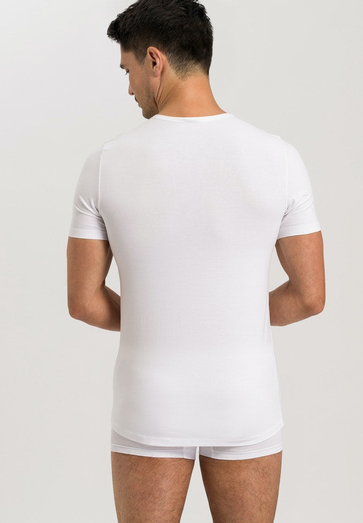 Mens Cotton Essentials Shirt 2Pack in white | HANRO