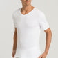 HANRO Mens Sea Island Cotton V-Neck Shirt in white
