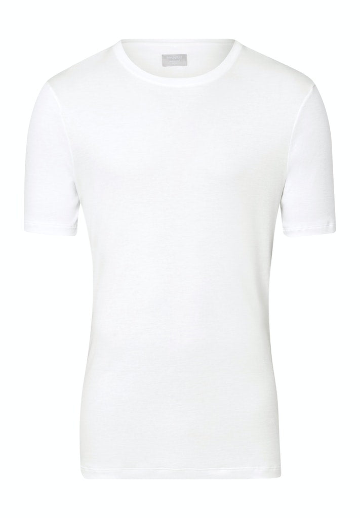 Mens Sea Island Cotton Shirt in White | HANRO