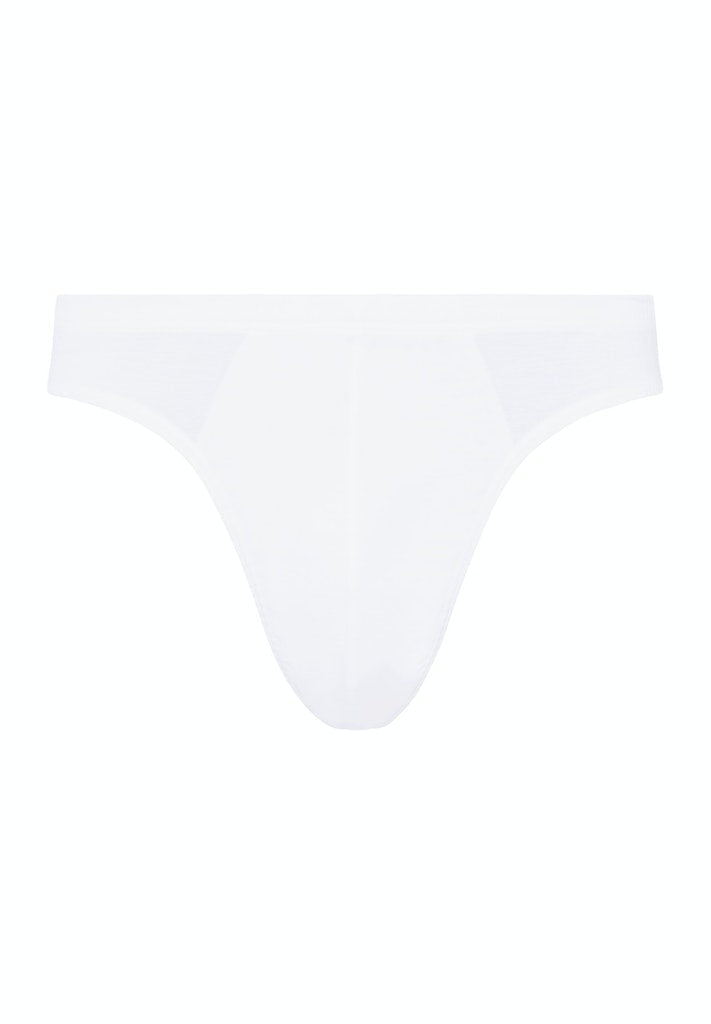 HANRO White Cotton Sporty Briefs