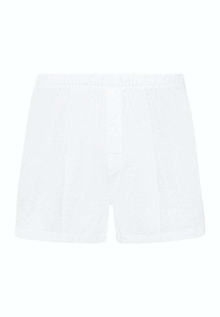 HANRO White Cotton Sporty Boxer with Fly