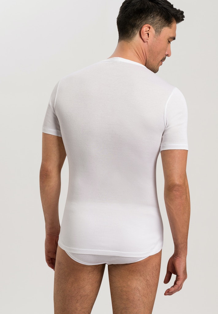 Cotton Pure V-Neck Shirt | HANRO