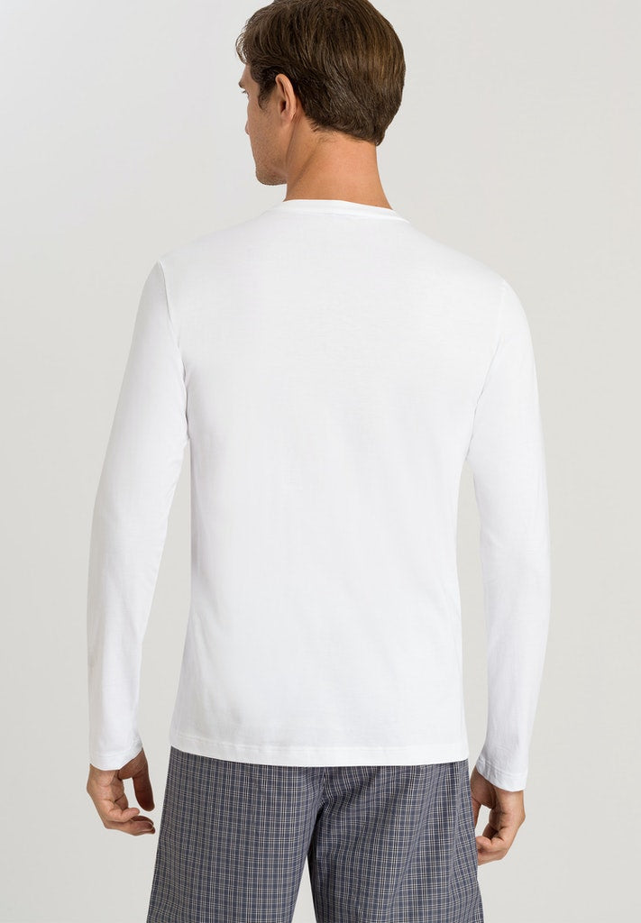 Mens Longsleeve Shirt in white | HANRO