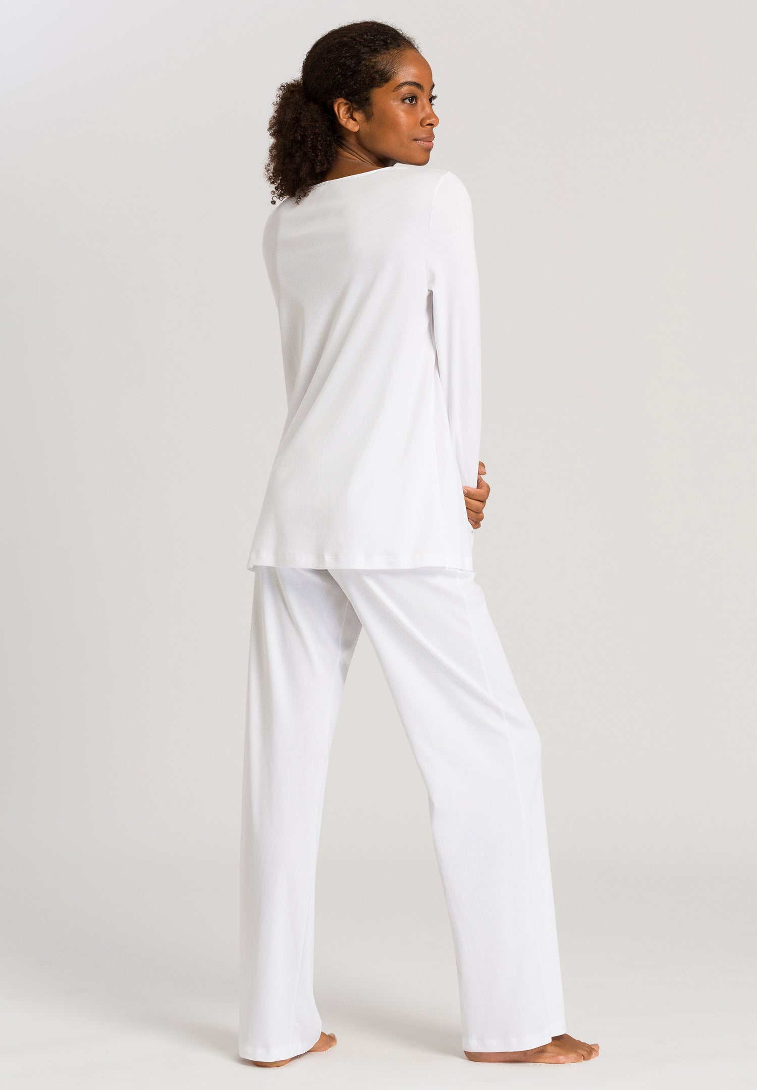 HANRO White Moments Long Sleeve Pyjamas