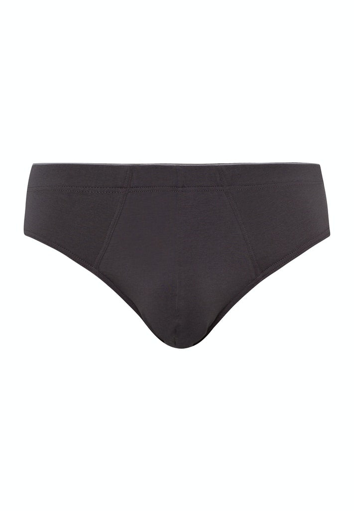 HANRO Coal Grey Cotton Superior Briefs