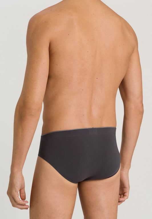 HANRO Coal Grey Cotton Superior Briefs