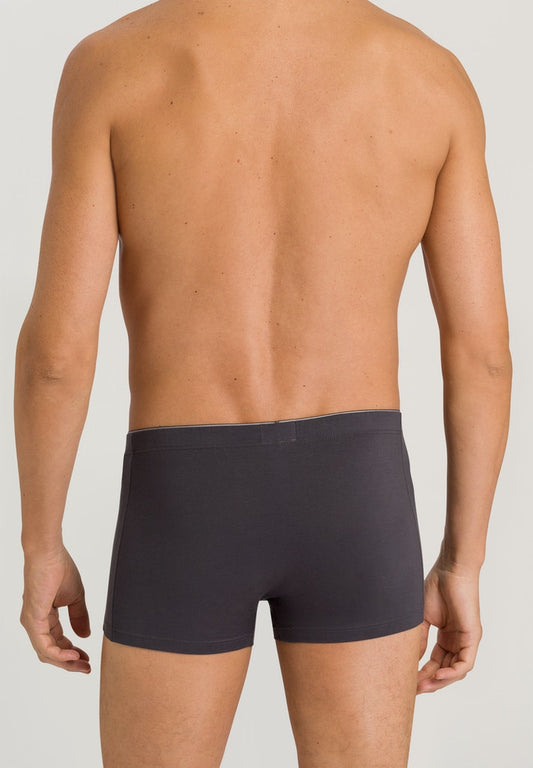 HANRO Coal Grey Cotton Superior Boxer Brief