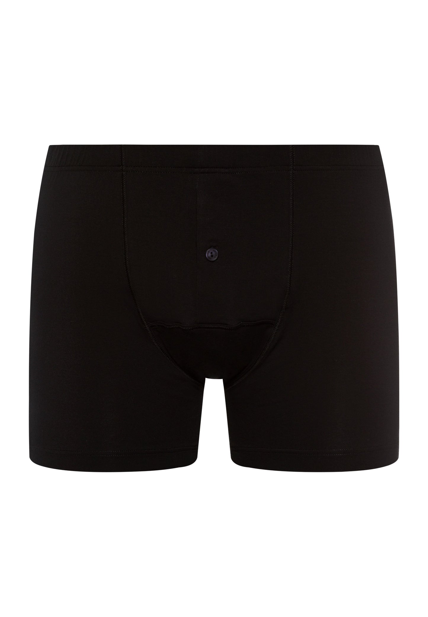 HANRO Black Cotton Sensation brief with buttoned fly