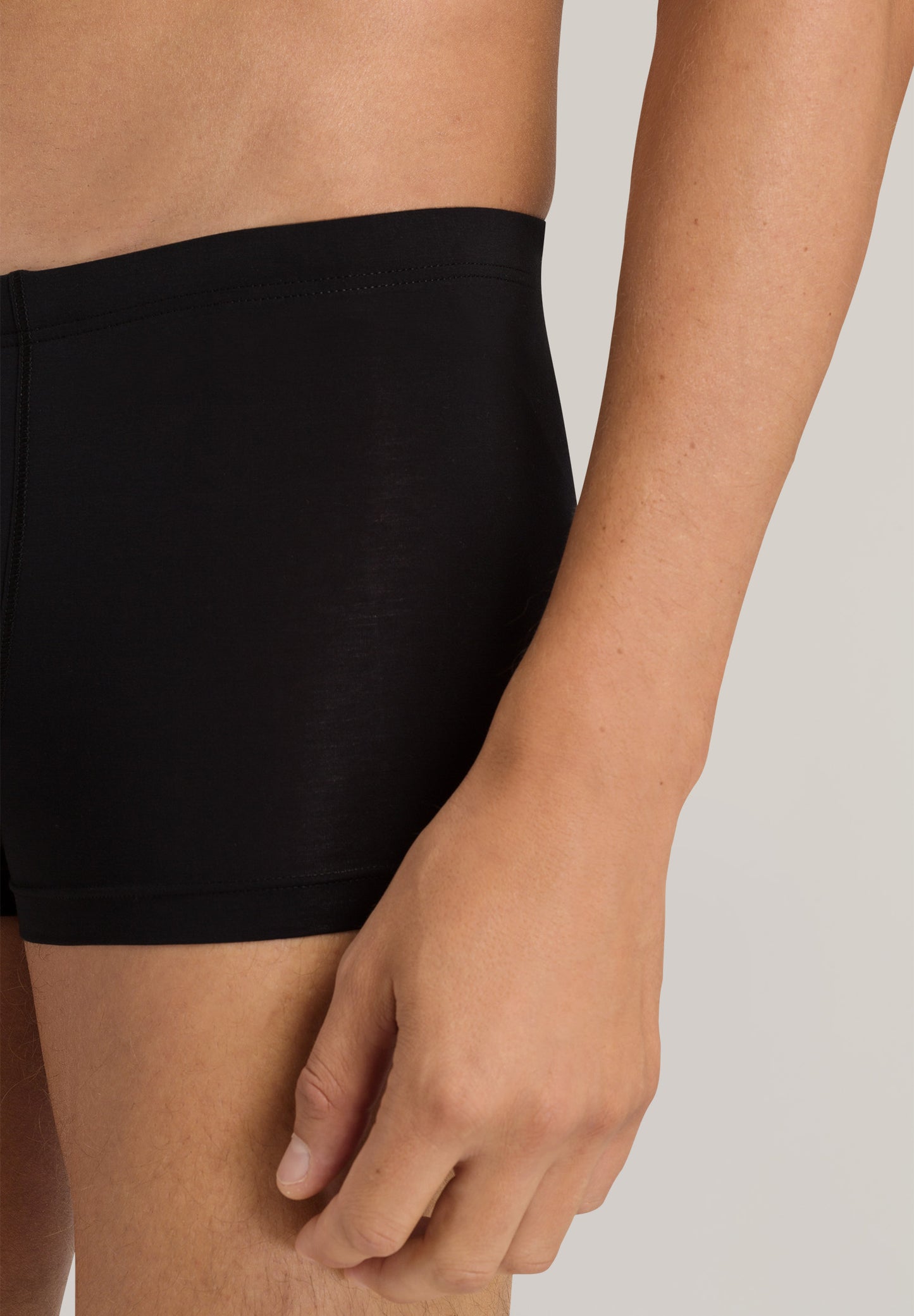 HANRO Black Cotton Sensation Boxer Brief