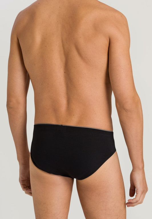 HANRO Black Cotton Superior Briefs