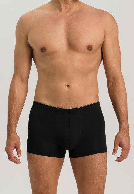 HANRO Black Cotton Superior Boxer Brief
