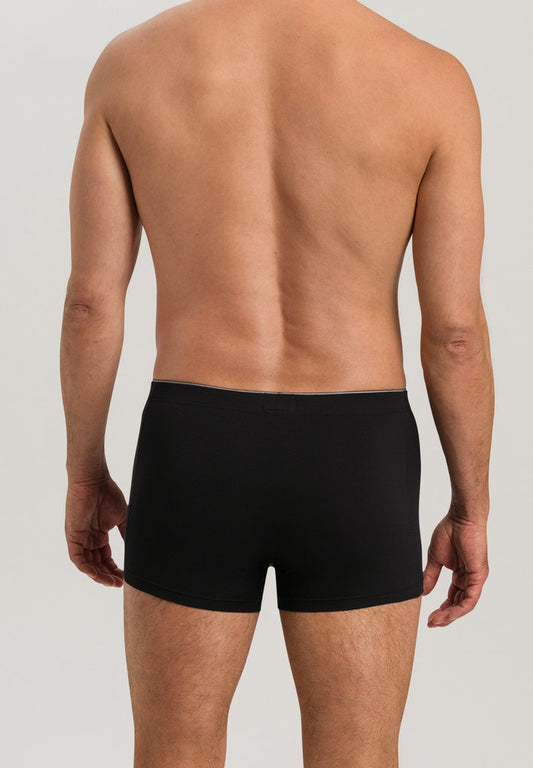 HANRO Black Cotton Superior Boxer Brief