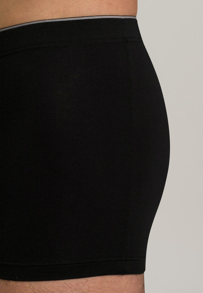 HANRO Black Cotton Superior Boxer Brief