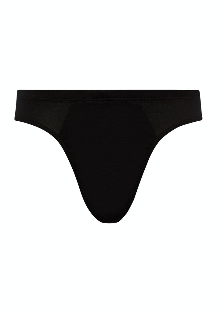 HANRO Black Cotton Sporty Briefs