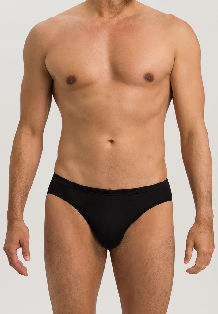 HANRO Black Cotton Sporty Briefs