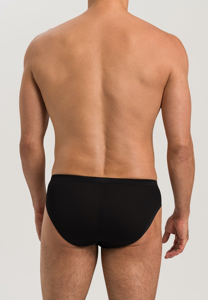 HANRO Black Cotton Sporty Briefs