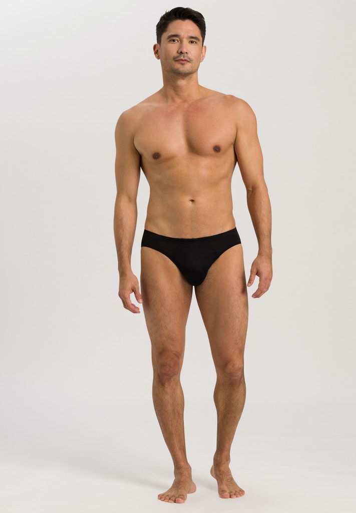 HANRO Black Cotton Sporty Briefs