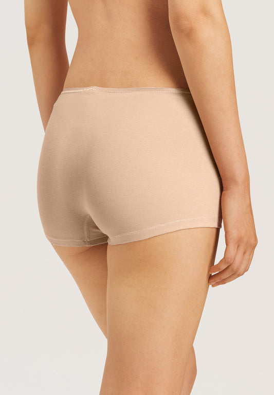 HANRO Beige Cotton Seamless Shortleg