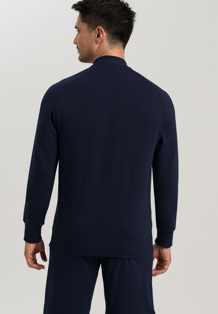 Mens Cardigan in Black Iris | HANRO