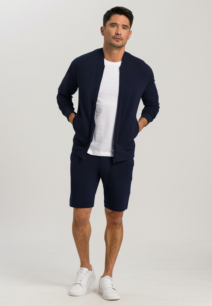 Mens Cardigan in Black Iris | HANRO