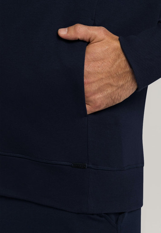 Mens Cardigan in Black Iris | HANRO