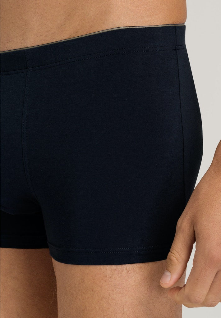 HANRO Midnight Navy Cotton Superior Boxer Brief