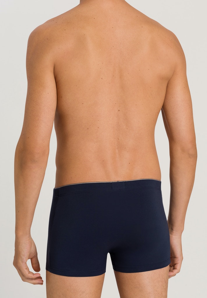 HANRO Midnight Navy Cotton Superior Boxer Brief