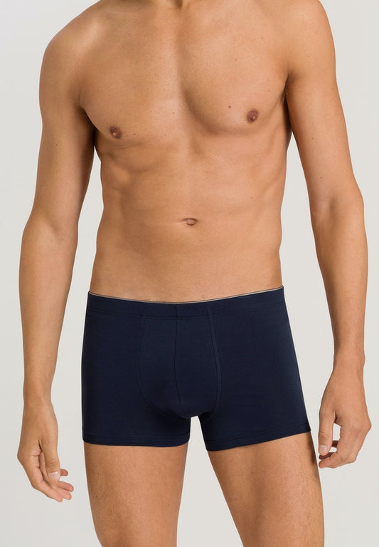 HANRO Midnight Navy Cotton Superior Boxer Brief