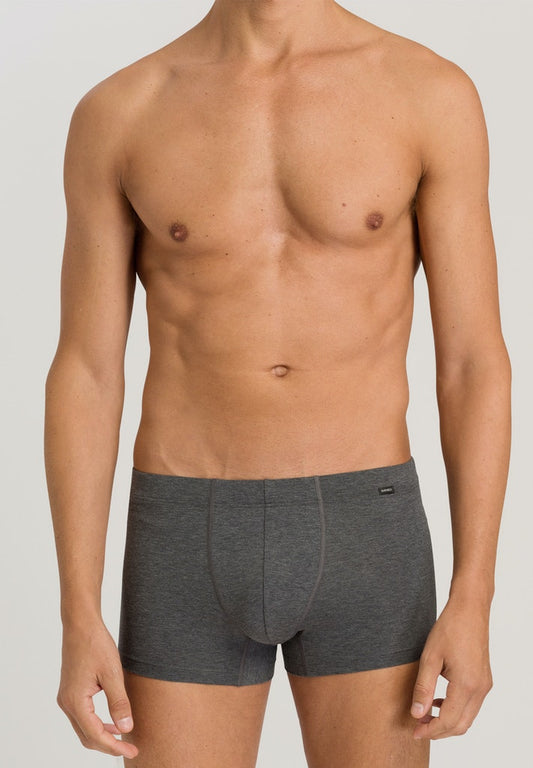 HANRO Mens Cotton Essentials Pants 2Pack in coal melange