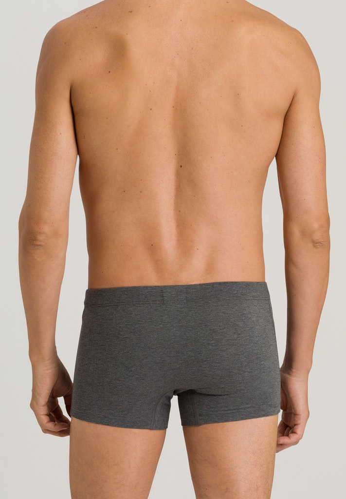 HANRO Mens Cotton Essentials Pants 2Pack in coal melange